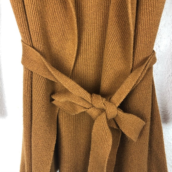 BCBGMaxAzria Brown Long Cardigan Knit Belted - Picture 2 of 7